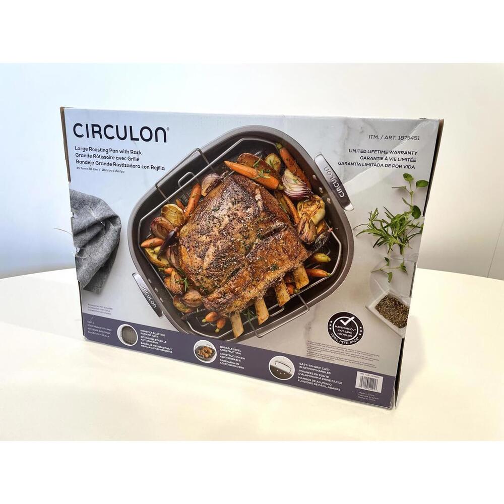 Circulon Nonstick Roasting Pan with Rack 18x15 - New in Box